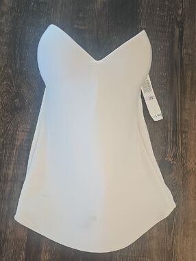 White Strapless Corset Bra 32D